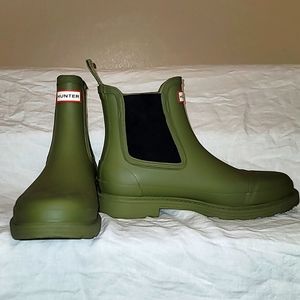 Women's sz.9 Hunter Commando Chelsea Ankle Rain Boots